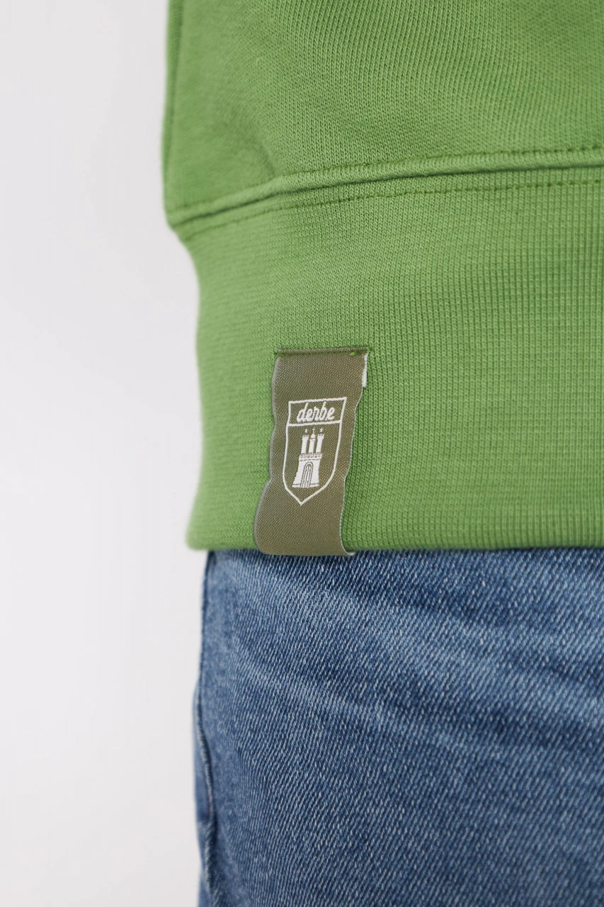 Derbe Herren Pullover Hambourg Cactus Grün Sweatshirt Baumwolle Nachhaltig 9 Derbe Herren Pullover Hambourg Cactus Grün Sweatshirt Baumwolle Nachhaltig – Bild 7