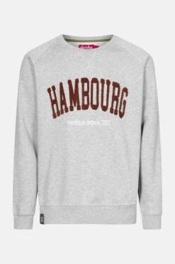 Derbe Hambourg Herren Pullover Grey Melange Grau Sweatshirt Baumwolle Nachhaltig