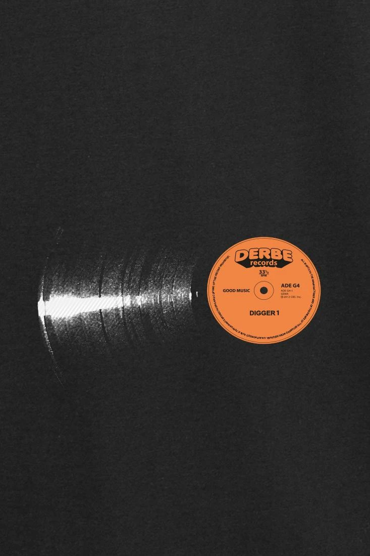 Derbe Platte Herren T-Shirt Black Schwarz Schallplatte 5 Derbe Platte Herren T-Shirt Black Schwarz Schallplatte – Bild 3