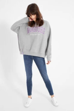 Derbe Hambourg Damen Pullover Oversize Grey Melange Grau Sweatshirt Baumwolle Nachhaltig -Derbi Kleidung Geschaft 13894 2 1280x1280