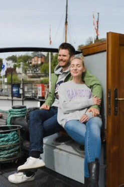 Derbe Hambourg Damen Pullover Oversize Grey Melange Grau Sweatshirt Baumwolle Nachhaltig -Derbi Kleidung Geschaft 13894 8 1280x1280