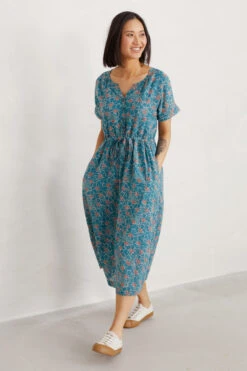 Seasalt Cornwall True Note Dress Damen Kleid Blumen Painted Rose Gouache Türkis -Derbi Kleidung Geschaft 13911 2PJ4NhL6QWxUhq 1280x1280