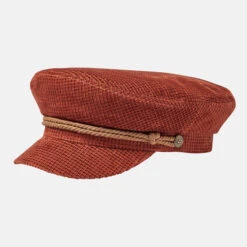 Brixton Fiddler Cap Elbsegler Burnt Henna Rost Rot Braun Waffel Cord