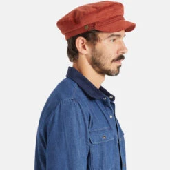 Brixton Fiddler Cap Elbsegler Burnt Henna Rost Rot Braun Waffel Cord -Derbi Kleidung Geschaft 13914 2LFhr8HtAUkAY0 1280x1280