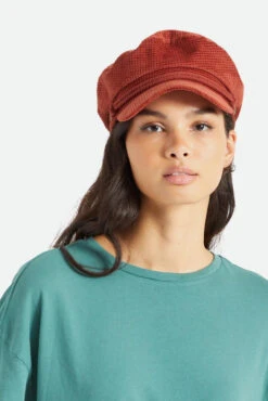 Brixton Fiddler Cap Elbsegler Burnt Henna Rost Rot Braun Waffel Cord -Derbi Kleidung Geschaft 13914 4 1280x1280