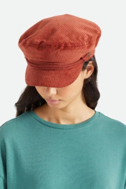 Brixton Fiddler Cap Elbsegler Burnt Henna Rost Rot Braun Waffel Cord -Derbi Kleidung Geschaft 13914 7 1280x1280