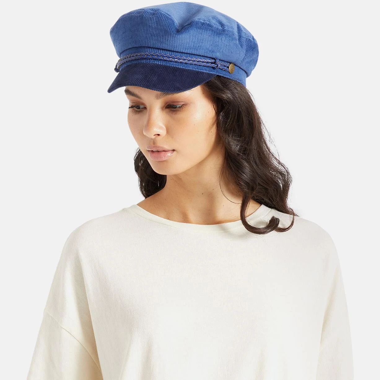 Brixton Ashland Cap Joe Blue Navy Elbsegler Blau Fein Cord 4 Brixton Ashland Cap Joe Blue Navy Elbsegler Blau Fein Cord – Bild 2