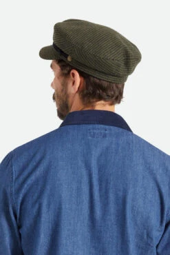 Brixton Fiddler Cap Elbsegler Moss Black Kariert Schwarz Grün Vichy -Derbi Kleidung Geschaft 13918 3 1280x1280