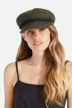 Brixton Fiddler Cap Elbsegler Moss Black Kariert Schwarz Grün Vichy -Derbi Kleidung Geschaft 13918 4 1280x1280