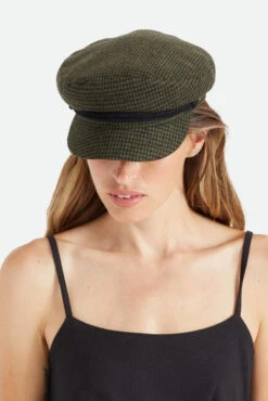 Brixton Fiddler Cap Elbsegler Moss Black Kariert Schwarz Grün Vichy -Derbi Kleidung Geschaft 13918 5 1280x1280