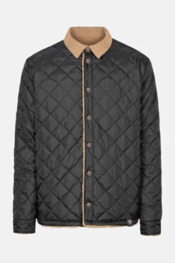 Derbe Wendejacke Teddyholm Herren Caramel Black Steppjacke Teddyfell Schwarz Beige