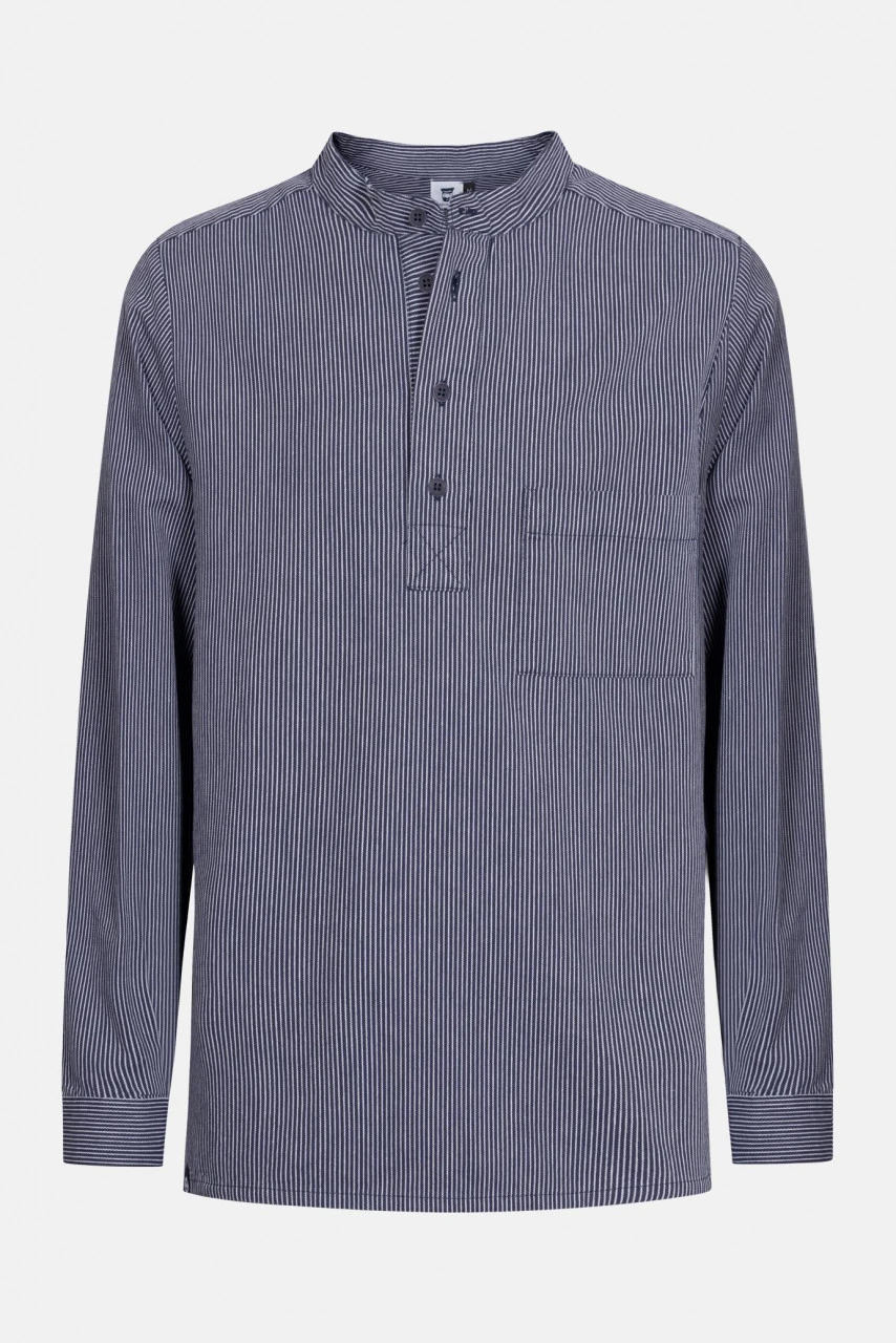 Hanseheld Fischerhemd Blau Schmal Gestreift 3 Hanseheld Fischerhemd Blau Schmal Gestreift
