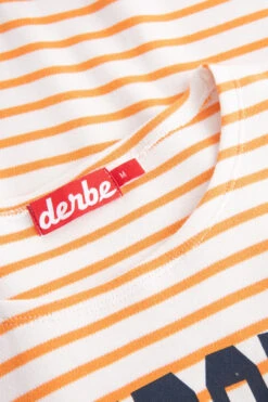 Derbe Hambourg Damen Langarmshirt Striped Offwhite Sun Orange Beige Gestreift -Derbi Kleidung Geschaft 14005 1 1280x1280