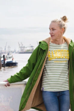 Derbe Hambourg Damen Langarmshirt Striped Offwhite Cactus Beige Grün Gestreift -Derbi Kleidung Geschaft 14006 2 1280x1280