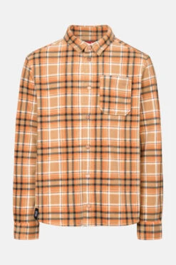 Derbe Tedholm Check Herren Langarmhemd Overshirt Braun Orange Kariert