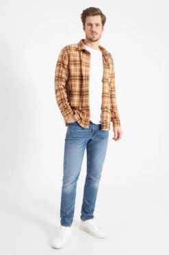 Derbe Tedholm Check Herren Langarmhemd Overshirt Braun Orange Kariert -Derbi Kleidung Geschaft 14030 2 1280x1280