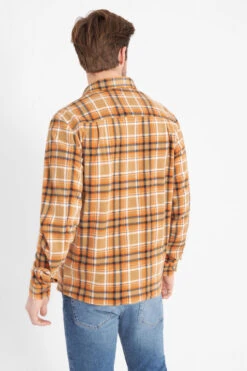 Derbe Tedholm Check Herren Langarmhemd Overshirt Braun Orange Kariert -Derbi Kleidung Geschaft 14030 3 1280x1280
