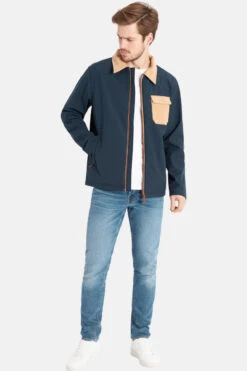 Derbe Kartby Herren Softshelljacke Navy Doe Dunkelblau Ocker -Derbi Kleidung Geschaft 14035 2 1280x1280