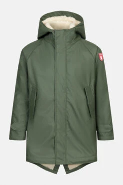 Derbe Friese Tidaholm Kids Oliv Kinder Regenmantel Gefüttert