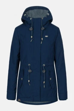 Ragwear Monadis Damen Jacke Kurz Parka Navy Dunkelblau