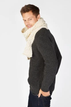 IrelandsEye Aran Scarf Schal Natural Weiß -Derbi Kleidung Geschaft 14075 2 1280x1280