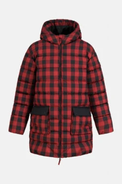 Blutsgeschwister Winterjacke Cloud Stepper Long Kariert Rot Schwarz Damen Puffer Have A Fable Check