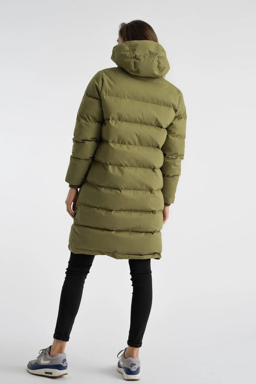 Selfhood Hooded Puffer Coat Damen Wintermantel Oliv Grün 7 Selfhood Hooded Puffer Coat Damen Wintermantel Oliv Grün – Bild 5