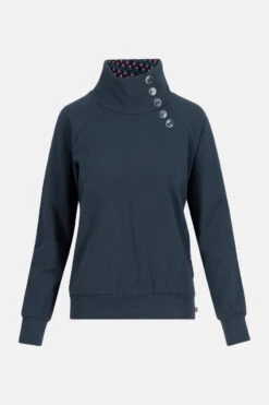 Blutsgeschwister Oh So Nett Hooded GOTS Damen Kapuzenpullover Blau Mystery At Night Baumwolle Nachha