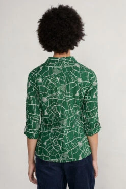 Seasalt Cornwall Larissa Shirt Field View Damen Bluse Grün Evergreen -Derbi Kleidung Geschaft 14195 2 1280x1280