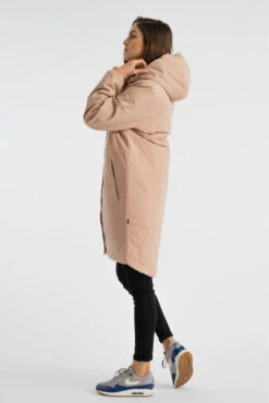 Selfhood Hooded Coat Damen Wintermantel Rosa Dustrose Gefütterter Parka -Derbi Kleidung Geschaft 14206 2 1280x1280