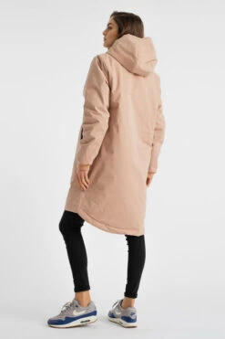 Selfhood Hooded Coat Damen Wintermantel Rosa Dustrose Gefütterter Parka -Derbi Kleidung Geschaft 14206 3 1280x1280