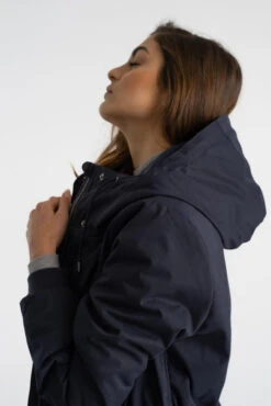 Selfhood Hooded Coat Damen Wintermantel Navy Dunkelblau Gefütterter Parka -Derbi Kleidung Geschaft 14207 4 1280x1280