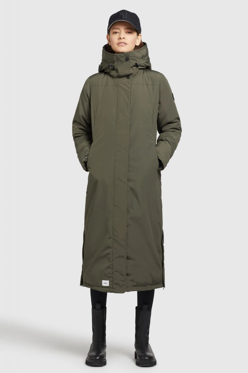 Khujo Abella Damen Wintermantel Oliv Khaki Juniper Green City Parka 5 Khujo Abella Damen Wintermantel Oliv Khaki Juniper Green City Parka – Bild 3