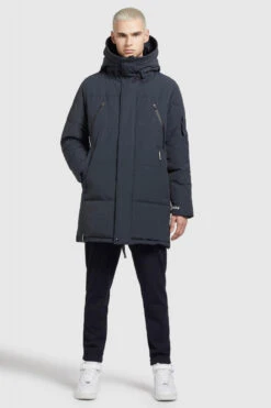 Khujo Cloyd Herren Winterjacke Grau Blau Obrage Blue Parka Steppmantel -Derbi Kleidung Geschaft 14227 3 1280x1280