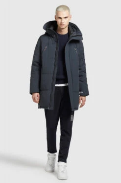 Khujo Cloyd Herren Winterjacke Grau Blau Obrage Blue Parka Steppmantel -Derbi Kleidung Geschaft 14227 4 1280x1280