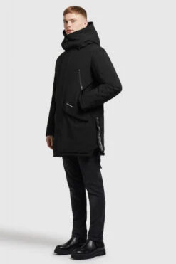 Khujo Carl Herren Winterjacke Schwarz Black Melange Parka Kurzmantel -Derbi Kleidung Geschaft 14228 3 1280x1280