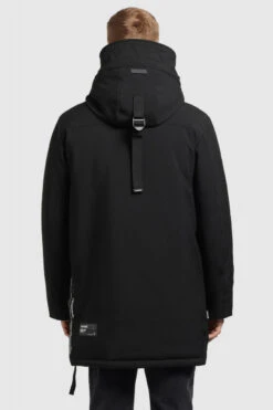Khujo Carl Herren Winterjacke Schwarz Black Melange Parka Kurzmantel -Derbi Kleidung Geschaft 14228 5 1280x1280