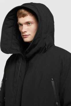 Khujo Carl Herren Winterjacke Schwarz Black Melange Parka Kurzmantel -Derbi Kleidung Geschaft 14228 6 1280x1280