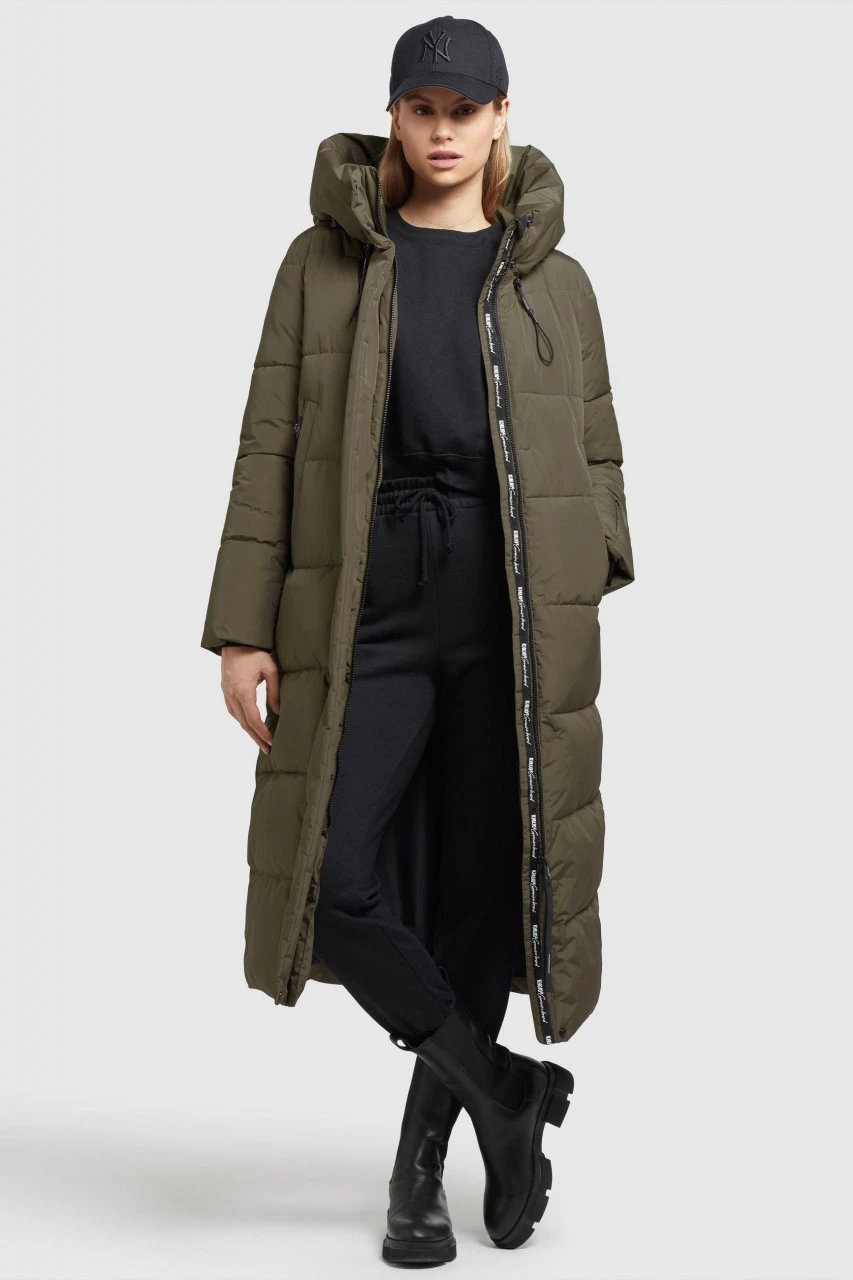 Khujo Soulani 2 Damen Wintermantel Oliv Grün Hunter Green 5 Khujo Soulani 2 Damen Wintermantel Oliv Grün Hunter Green – Bild 3