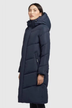 Khujo Torino Damen Wintermantel Blau Grau Shadow Navy -Derbi Kleidung Geschaft 14234 4 1280x1280