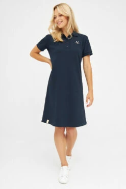 Derbe Robbenschnute Damen Polo Kleid Navy Dunkelblau Nachhaltig -Derbi Kleidung Geschaft 14245 3 1280x1280