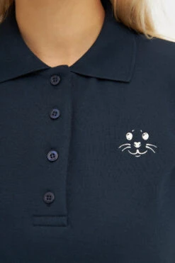 Derbe Robbenschnute Damen Polo Kleid Navy Dunkelblau Nachhaltig -Derbi Kleidung Geschaft 14245 4 1280x1280