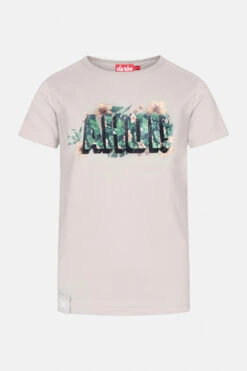 Derbe Hawahoi Kinder T-Shirt Ahoi Blumen Paloma Grau Nachhaltig