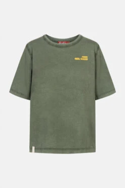 Derbe Robsmile Damen T-Shirt Grün Kombu Green Backprint Nachhaltig