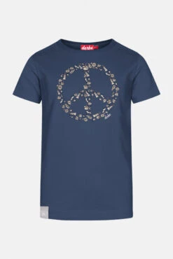 Derbe Peace Kinder T-Shirt Navy Blau Nachhaltig