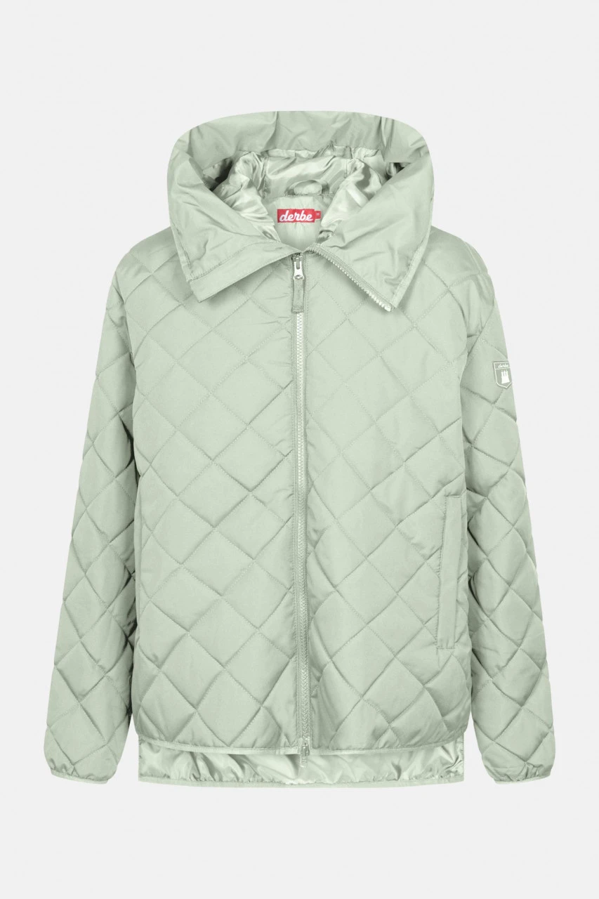 Derbe Quiltby Short Damen Jacke Hell Grün Laurel Green Nachhaltig 4 Derbe Quiltby Short Damen Jacke Hell Grün Laurel Green Nachhaltig – Bild 2
