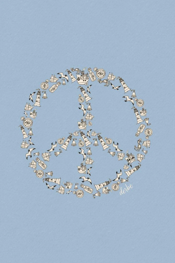 Derbe Peace Damen T-Shirt Hellblau Forget Me Not 4 Derbe Peace Damen T-Shirt Hellblau Forget Me Not – Bild 2