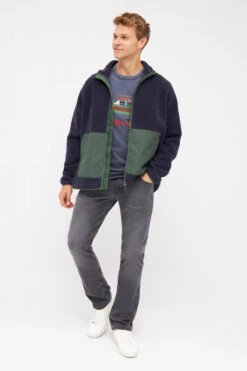 Derbe Kuschelby Navy Herren Fleecejacke Blau Grün -Derbi Kleidung Geschaft 14361 2 1280x1280