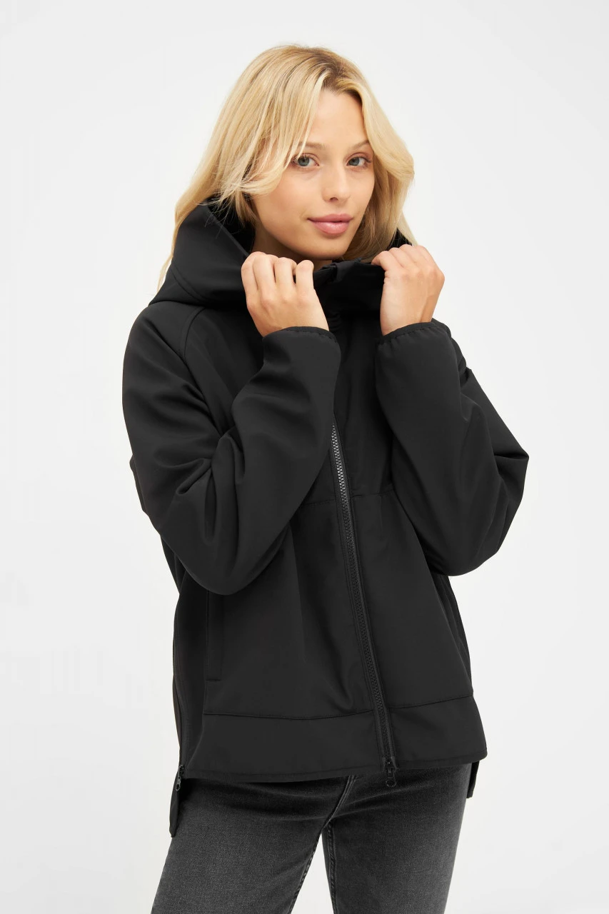 Derbe Peutby Black Damen Softshelljacke Schwarz Nachhaltig 6 Derbe Peutby Black Damen Softshelljacke Schwarz Nachhaltig – Bild 4