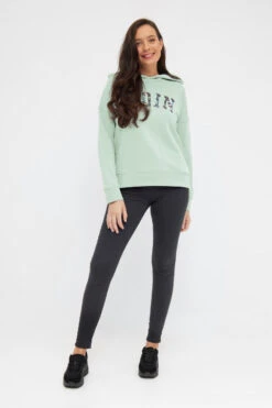 Derbe Flamoin Damen Pullover Hoodie Laurel Green Hellgrün Moin -Derbi Kleidung Geschaft 14377 3 1280x1280